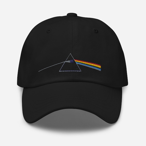 Pink Floyd Dark Side of the Moon Hat, Music Lover Gift, Baseball Cap, Adjustable Strap, Unisex