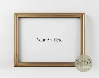 Modern Gold Frame Mockup | Digital Mockup