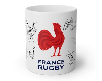 Mug/Tasse Signatures Joueurs Coupe du Monde Equipe de France de Rugby 2023