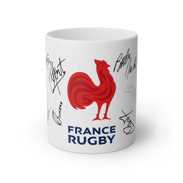 Mug/Tasse Signatures Joueurs Coupe du Monde Equipe de France de Rugby 2023