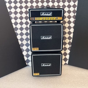 Dollhouse Miniature Marshall JCM800 3-Stack Amplifier – 1:12 Scale Dollhouse Rock Band Accessory –Amps for Tone-Savvy Guitarists