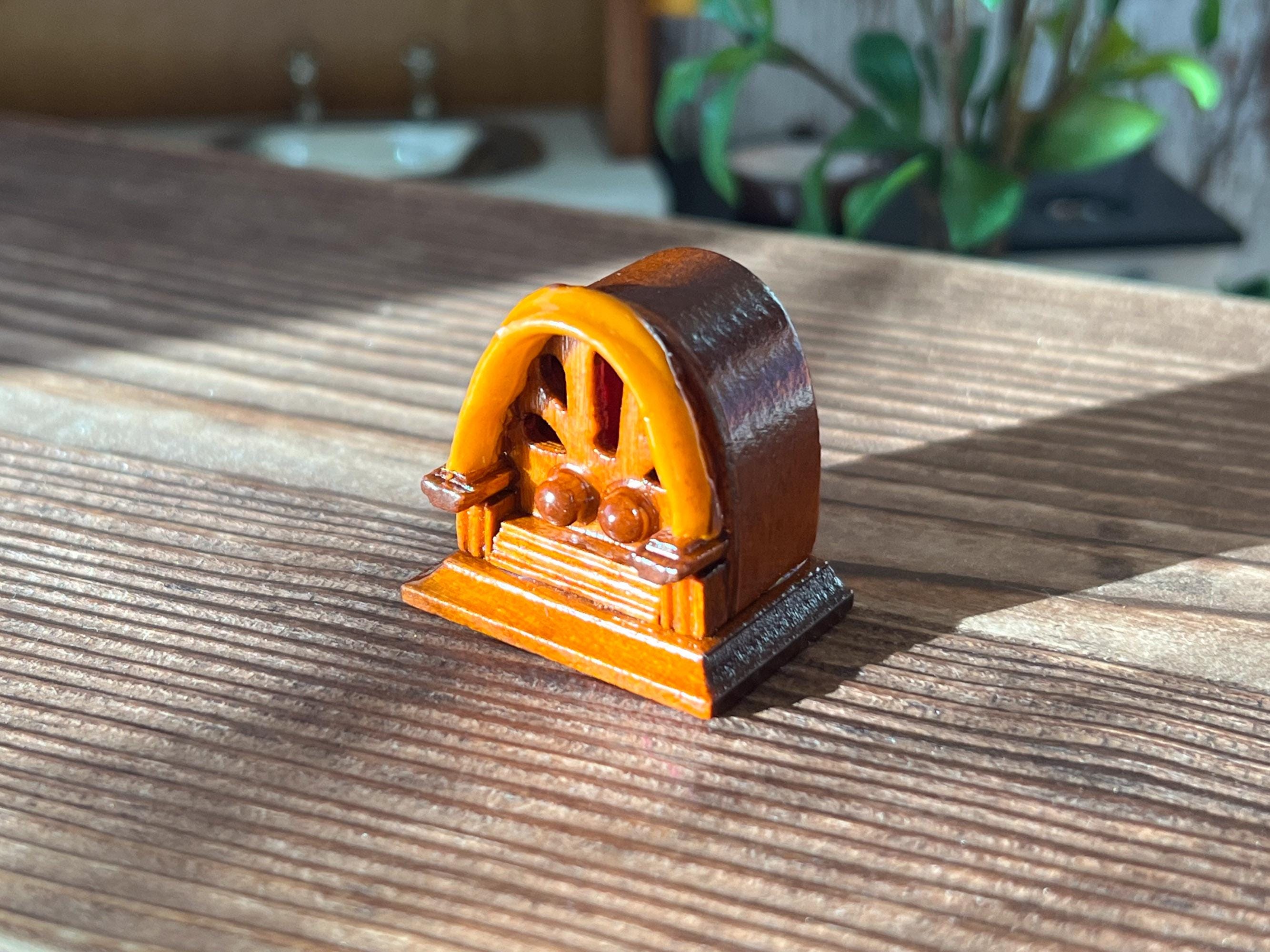 Holz Nicht Arbeit Altmodische Radio Tumdee 1:12 Maßstab