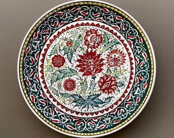 Turkish Traditional Handmade Ceramic, Home Decor Plate