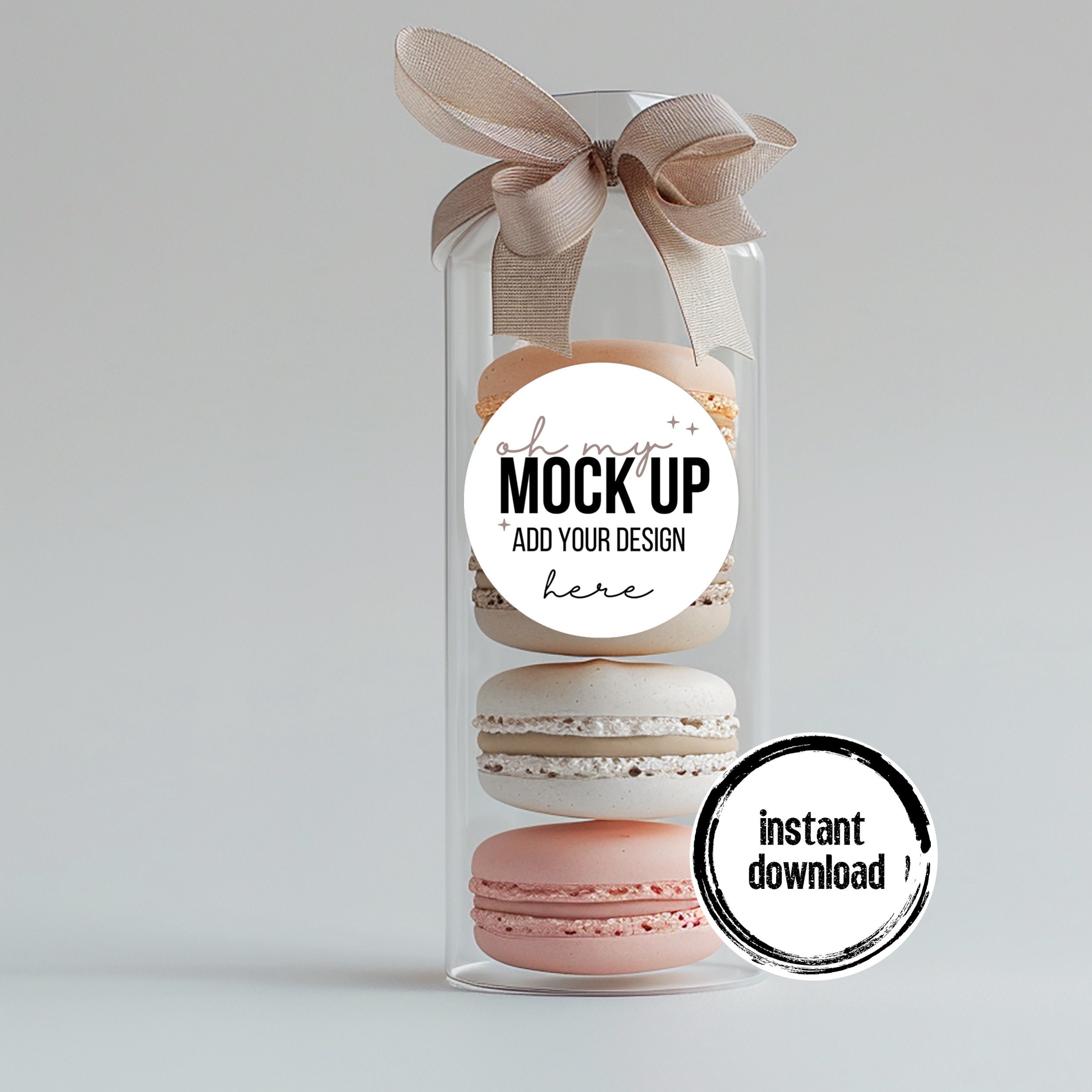 Macaron Favor Mockup, Round Tag Cookie Mockup, Round Sticker Mockup, Cookie Mockup, Guest Favor Mockup, Party Favor, Shower Favor Mock Up