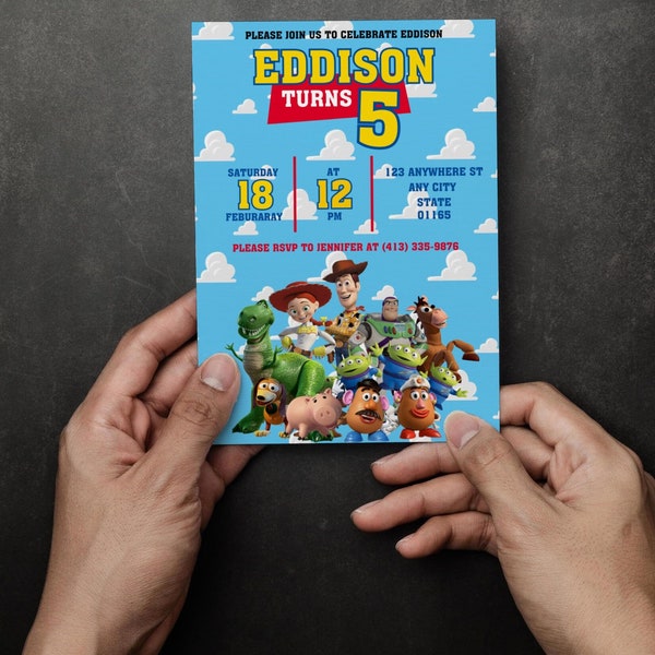 Toy Story Digital Invitation, Toy Story Birthday Party, Kids Digital invitation, Kids Birthday Party, Instant Download