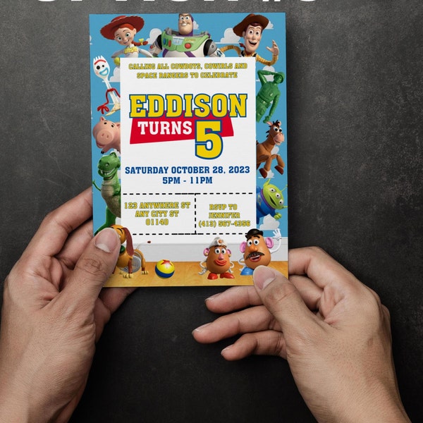 Toy Story Digital Invitation, Toy Story Birthday Party, Kids Digital invitation, Kids Birthday Party, Instant Download