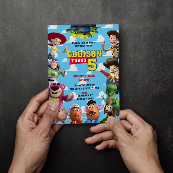 Toy Story Digital Invitation, Toy Story Birthday Party, Kids Digital invitation, Kids Birthday Party, Instant Download