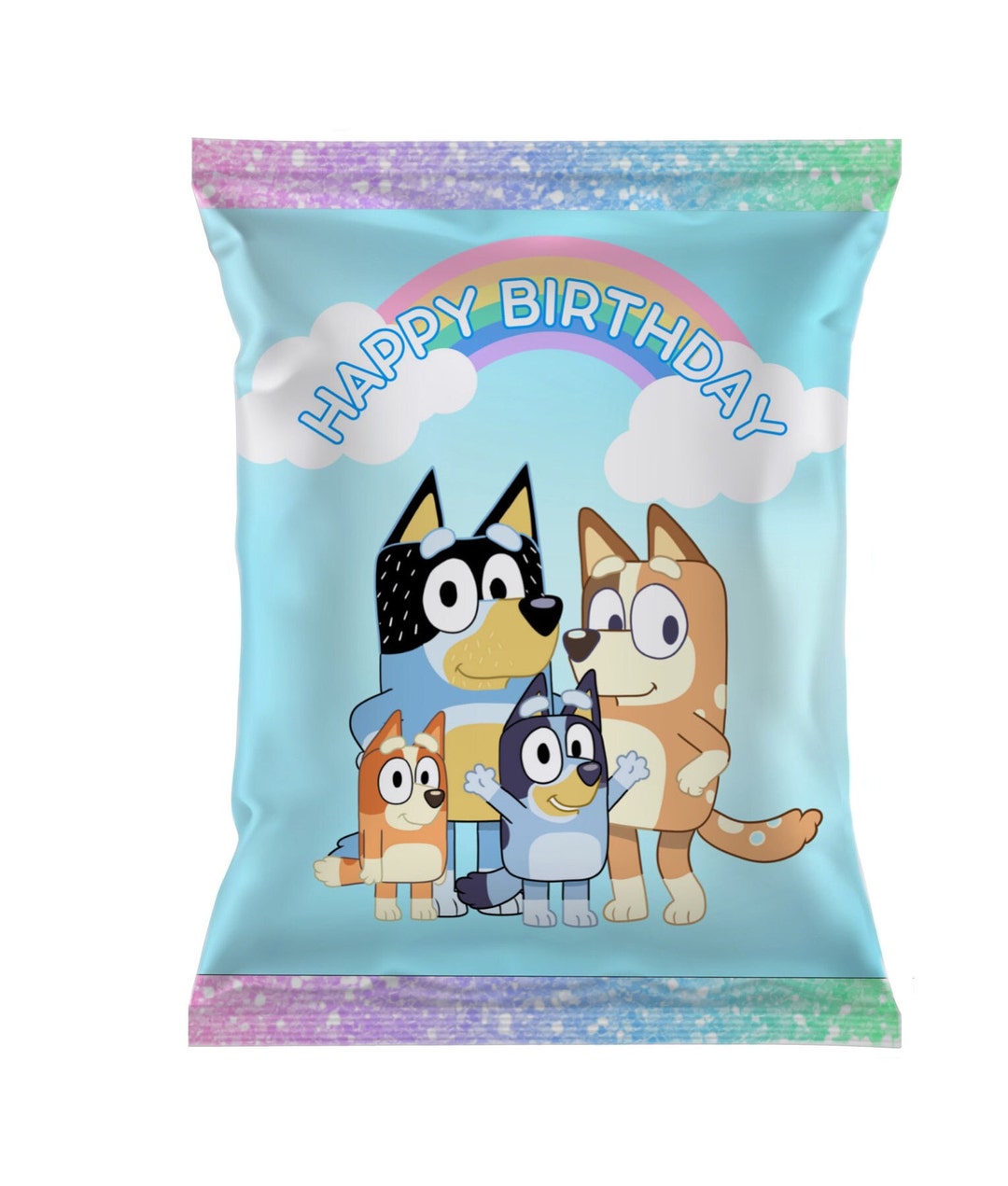 Bluey Chip Bag Party Favor Bluey Customizable Chip Bag Etsy