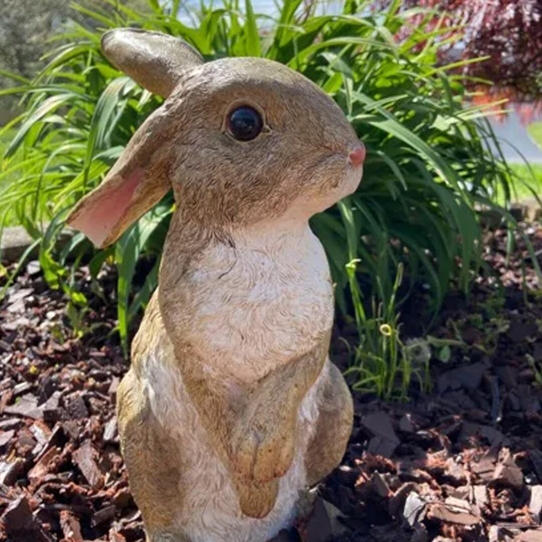 The Bunny Standing Garden Rabbit Statue the Bunny Rabbit Etsy
