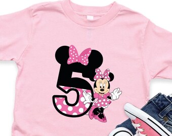 Minnie 5th Birthday Shirt Disney Kids