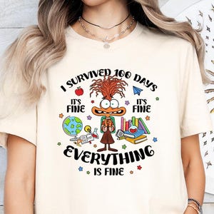 I Survived 100 Days Shirt - Teacher Back To School Tee