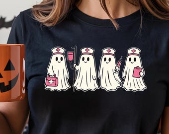 Halloween Shirt: Ghost Nurse Sweatshirt