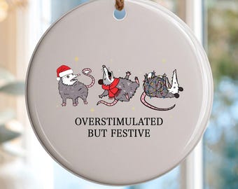 Funny Possum Christmas Ornament Overstimulated But Festive Possum Tree Decoration