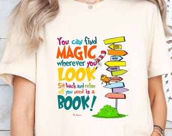 Dr. Seuss Cat in the Hat Shirt: Teacher & Kids Reading Day Tee