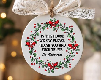 Political Christmas Ornament, Funny Liberal Keepsake