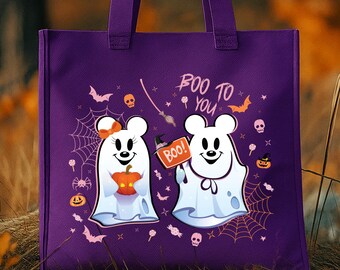 Ghost Vintage Disney Tote Bag Spooky Boo Halloween Trick or Treat Bag