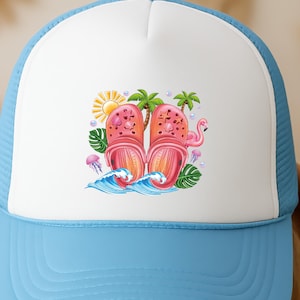 Summer Beach Trucker Hat Beach Hat Beach Vacation Mesh Snapback Cap Beach Mode Trucker Hat Beach Gifts