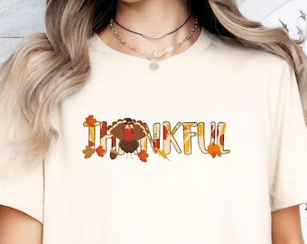 Thankful Thanksgiving Shirt: Fall Teacher T-Shirt, Comfort Colors Cotton