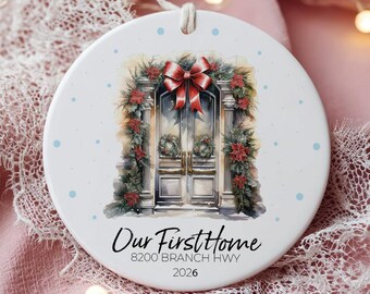 Custom Family Name Christmas Ornament Our First Home 2026 Keepsake