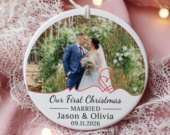 Couple Photo Christmas Ornament Personalized Keepsake 2026