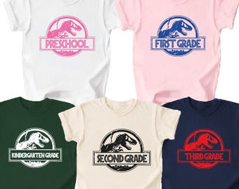 Dinosaur Grade Shirt, Back to School Gift, First Day Apparel