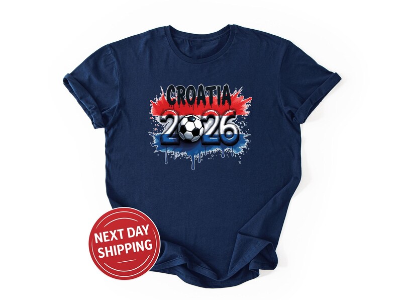 Croatia Soccer Jersey World Cup 2026 Croatian Football Supporter T-Shirt Hrvatska Flag Shirt bild 8
