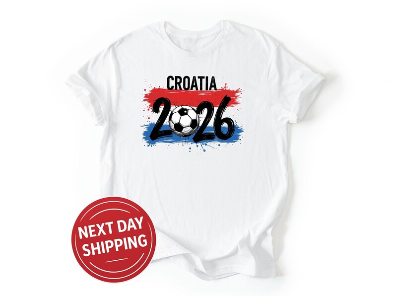 Croatia Soccer Team Jersey World Cup 2026 Hrvatska Football Supporter T-Shirt image 3