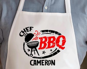 Personalized BBQ Apron: Custom Cotton Grill Master Gift