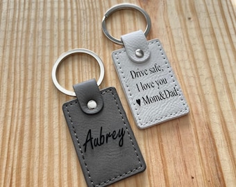 Custom Leather Keychain Personalized Keyring Christmas Gift for Family Bulk Order Top Seller