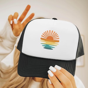 Summer Beach Hat Ocean Sun Hat  Vacation Hat Family Trip Hat Women Beach Hat Sunset Hat Boho Summer Hat Cute Holiday Hats Vacation Gift