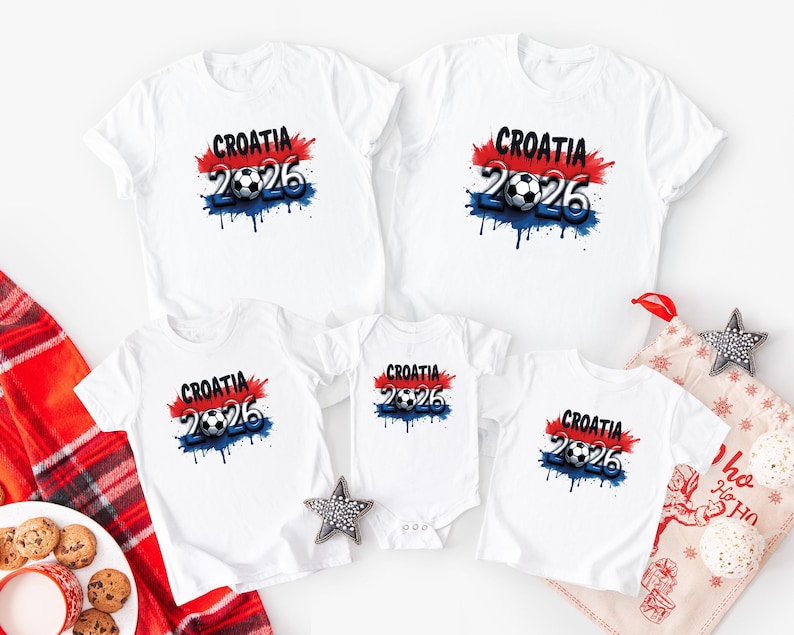 Croatia Soccer Jersey World Cup 2026 Croatian Football Supporter T-Shirt Hrvatska Flag Shirt bild 1