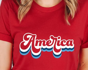 Retro America Shirt, 4th of July Patriotic Tee