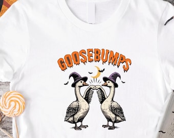 Goosebumps Halloween Sweatshirt, Funny Ghost Geese Sweater