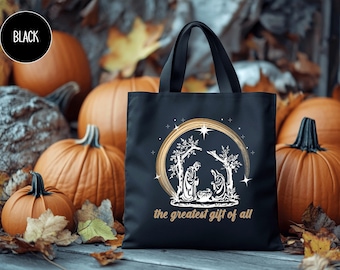 Nativity Coquette Tote Bag Christian Christmas Religious Holiday Gift