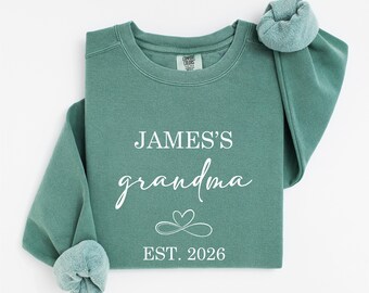 Comfort Colors Custom Grandma Shirt Personalized Grandma Est 2026 T-shirt New Grandma Gift