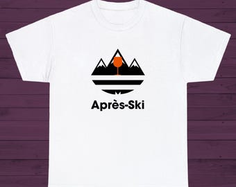 Apres-Ski Fun T-Shirt für Ski-Liebhaber, Snowboarder und Aperol-Liebhaber