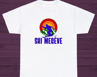 Ski Megeve T-Shirt Stylisches Ski Shirt für Skifahrer und Snowboarder