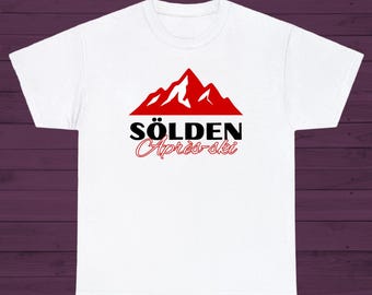 Sölden Après-Ski Retro T-Shirt im Vintage-Stil für Skifahrer und Snowboardfahrer