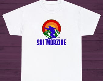 Ski Morzine T-Shirt Stilvolles, auffälliges Ski-Shirt für Skifahrer und Snowboarder