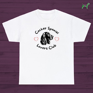 Cocker Spaniel T Shirt Cocker Spaniel Lovers Club Dog Lover Gift Dog Breed Tee Dog Silhouette Shirt Pet Owner Gift