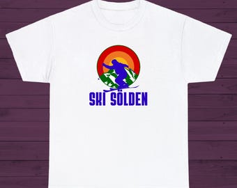 Ski Solden T-Shirt Stilvolles, auffälliges Ski-Shirt für Skifahrer und Snowboarder