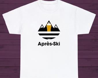 Apres-Ski Fun T-shirt für Ski-Liebhaber, Snowboarders und Bierliebhaber