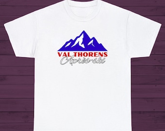 Val Thorens Après-Ski Retro T-Shirt im Vintage-Stil für Skifahrer und Snowboardfahrer