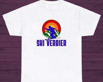 Ski Verbier T-Shirt Stilvolles, auffälliges Ski-Shirt für Skifahrer und Snowboarder