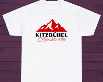 Kitzbühel Après-Ski Retro T-Shirt im Vintage-Stil für Skifahrer und Snowboardfahrer