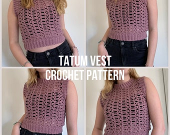 TATUM Vest pattern | PDF crochet pattern | Advanced beginner | Made-to-measure