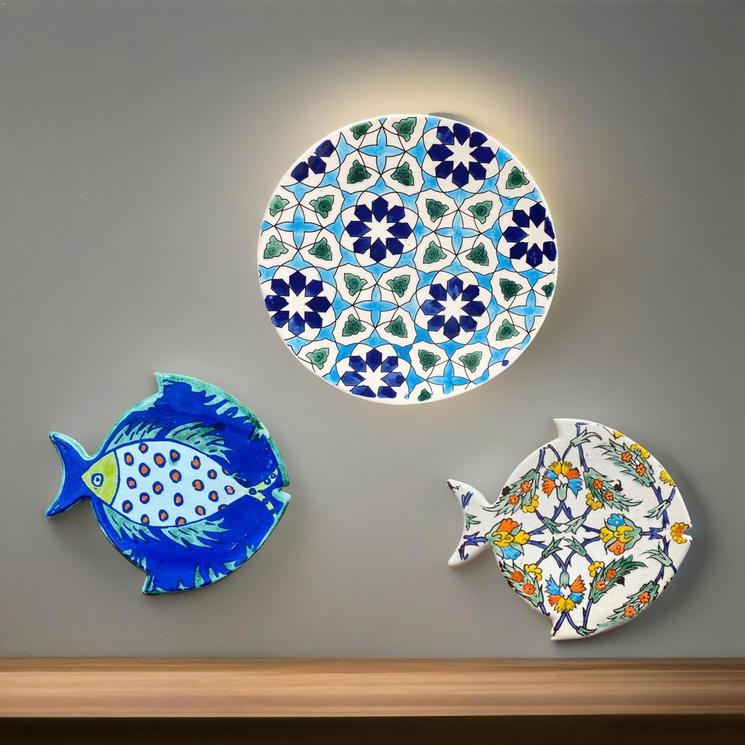 Ceramic Cutting Board and Wall Mural Cheese Plate Tunisian Etsy