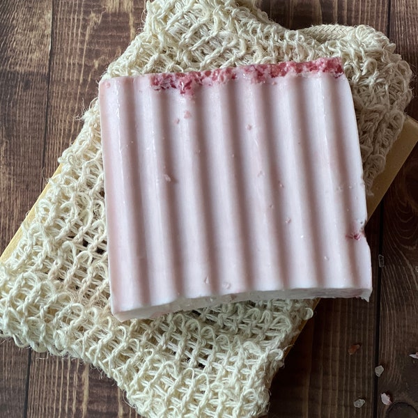 Pink Salt and Kaolin Clay Natural Goat's Milk Soap Bar