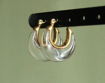 Clear Chunky Hoop Earrings
