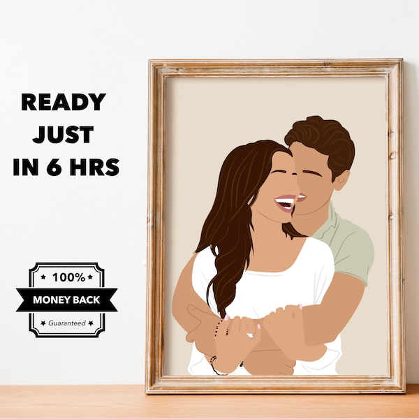 Custom Faceless Portrait, Custom Illustration, Personalised Portrait, Personalised Photo, Photo Illustration, Boyfriend Gift, Friend Gift